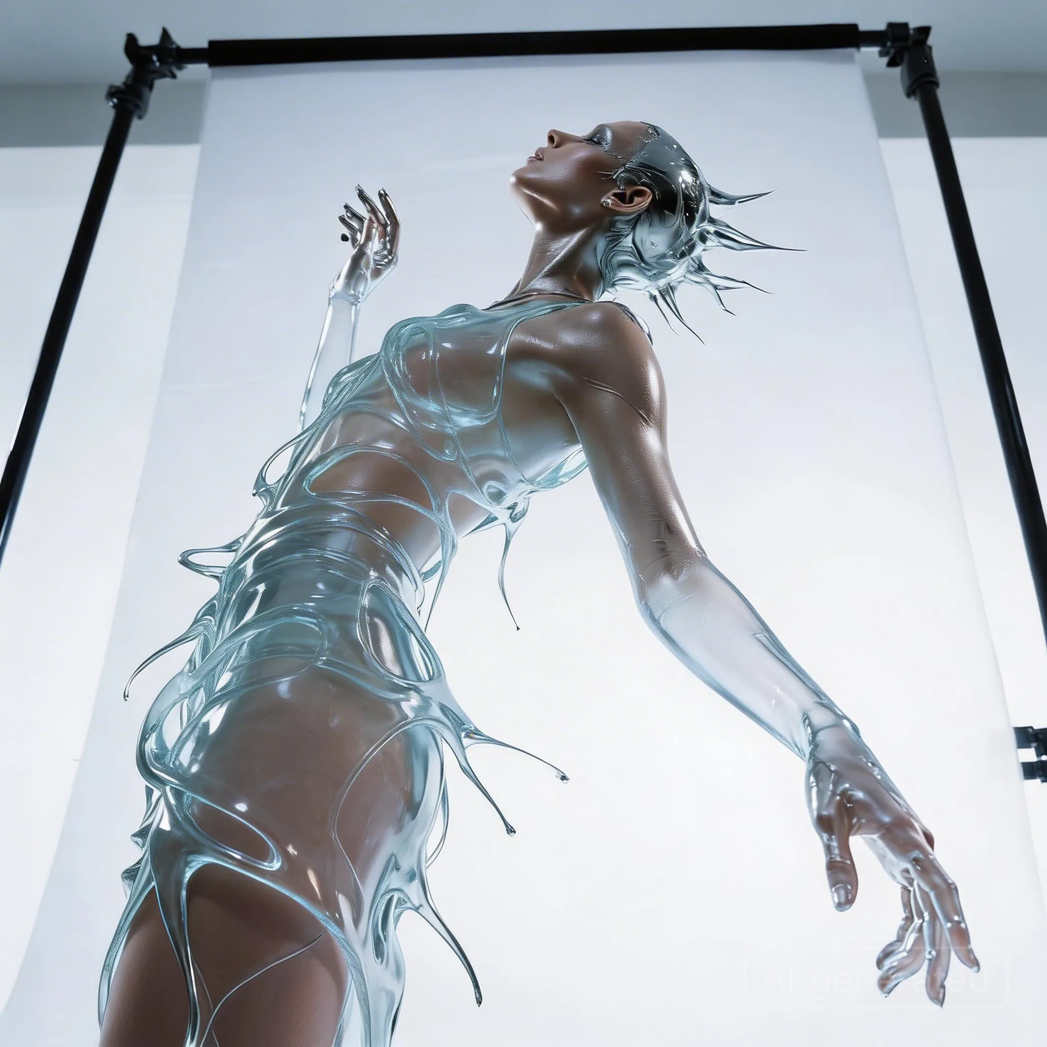 Transparent Water Dress Material Swap