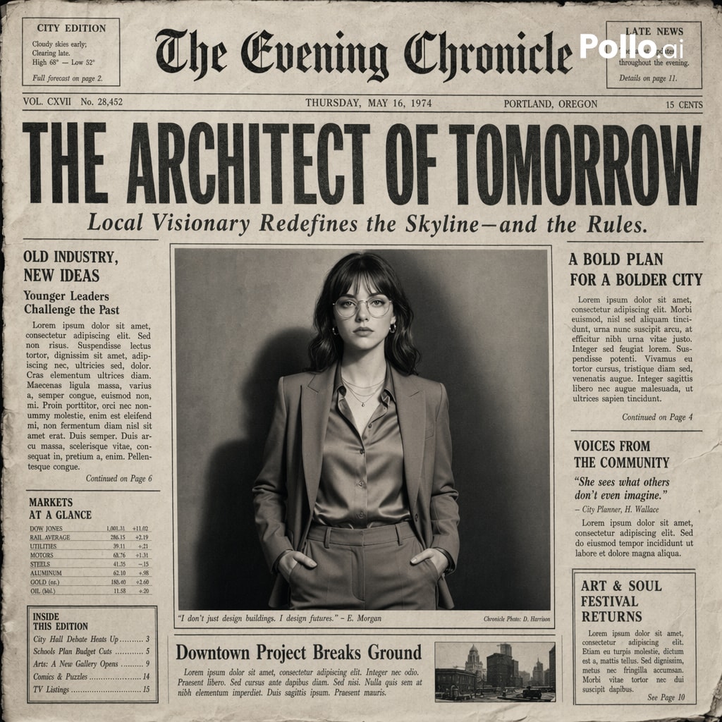 Vintage Newspaper Front Page Design