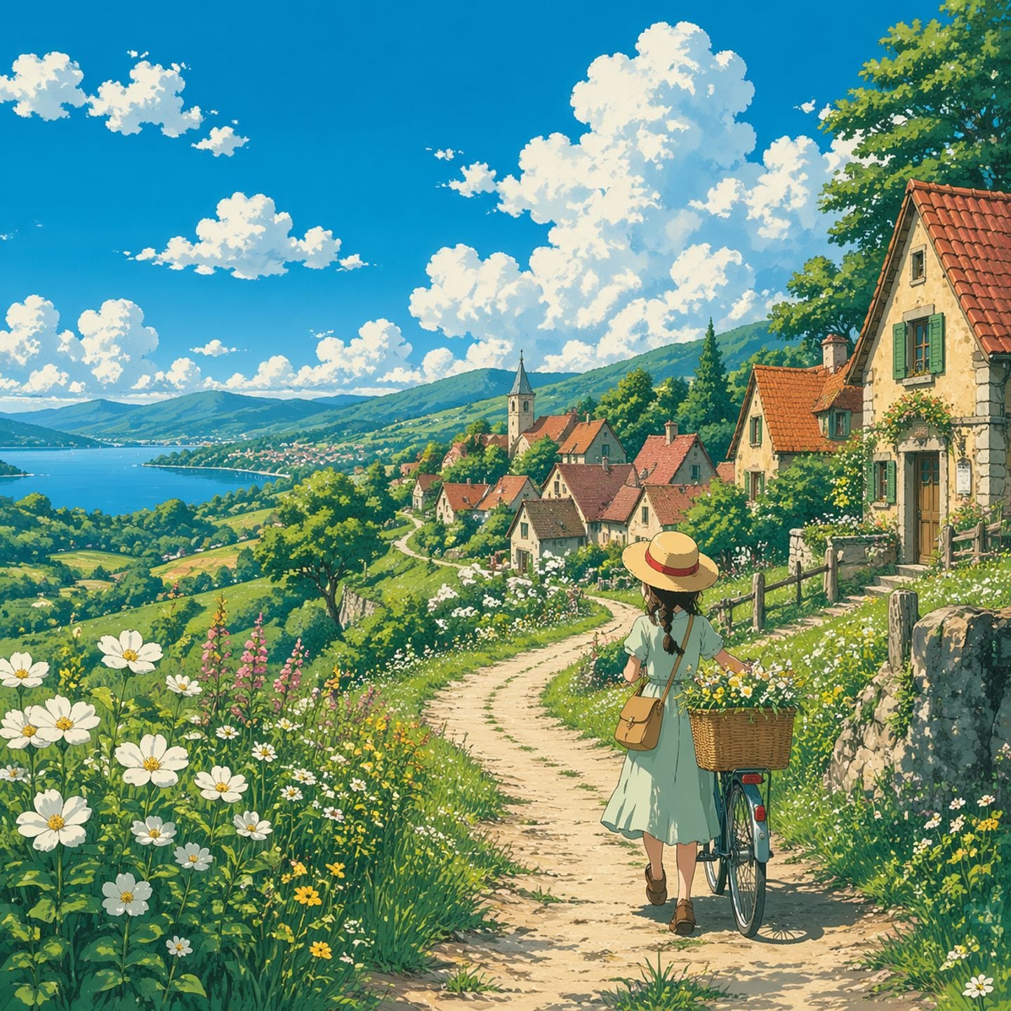 Studio Ghibli-Style Landscape
