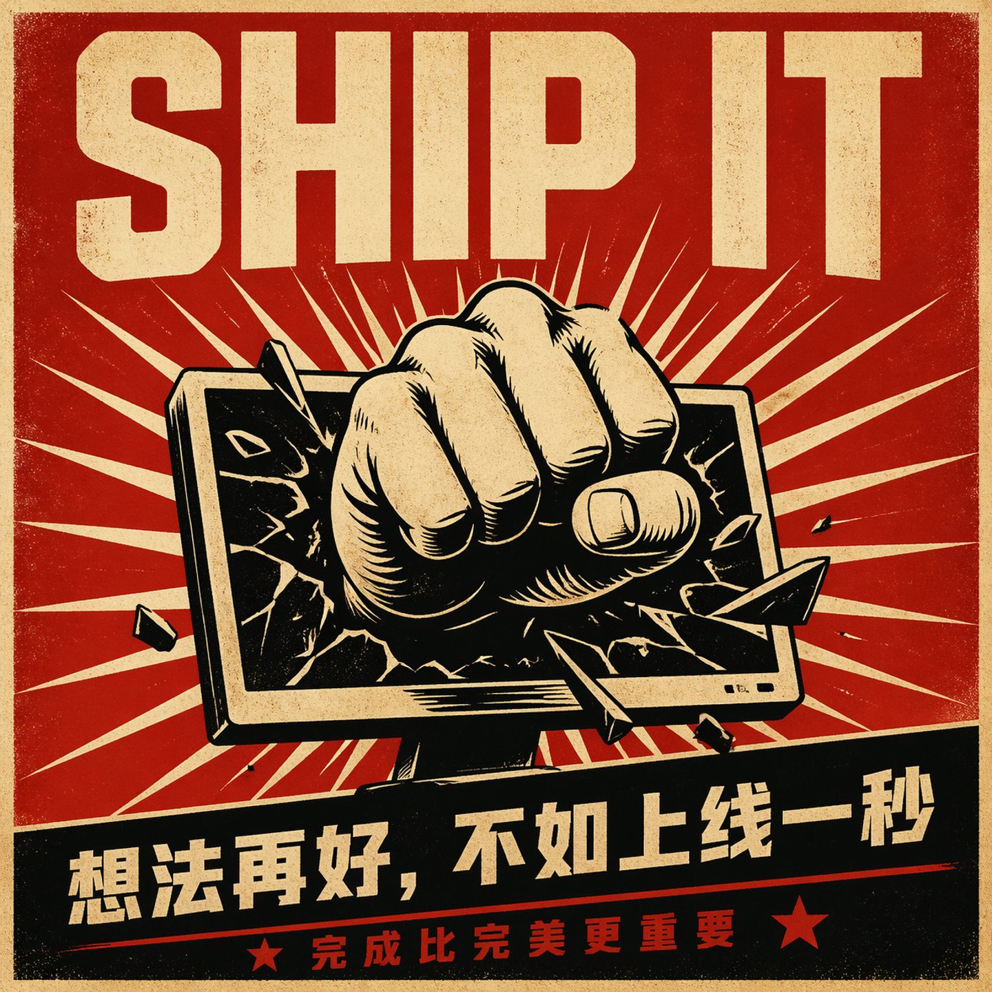 Propaganda-Style Motivational Poster