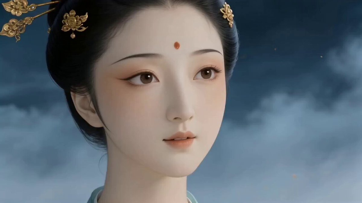 电影级水墨水彩风格嫦娥奔月 reference image-1